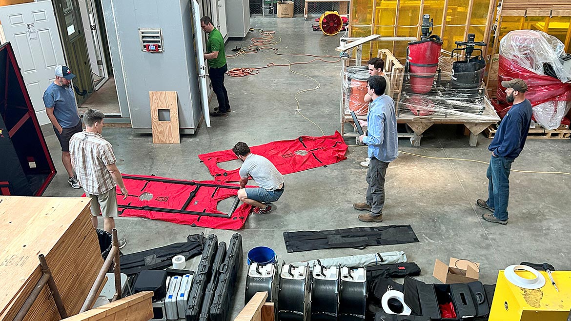 Air Barrier Association of America Training on ASTM E3158 whole building testing