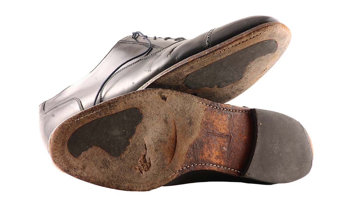 Repairing rather than replacing A worn pair of shoes